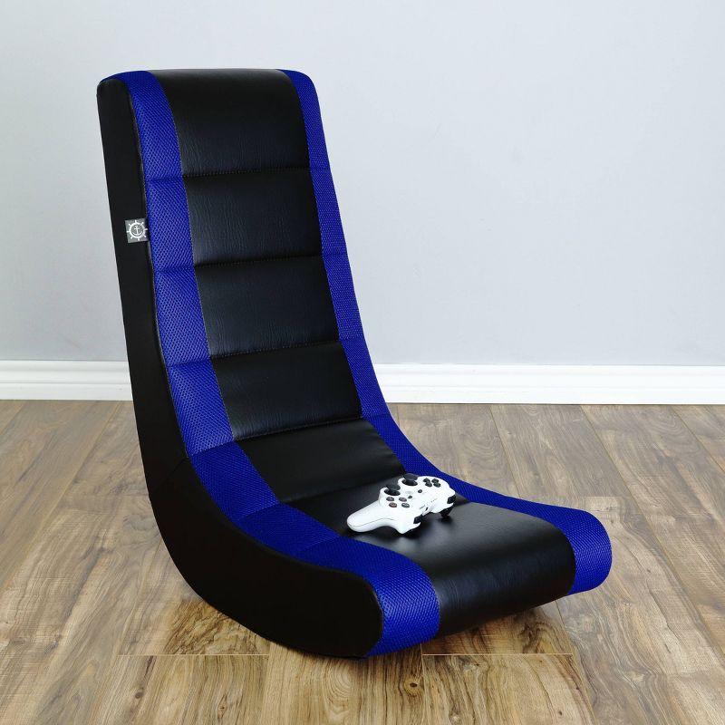 Video Rocker Gaming Chair Black/Blue - The Crew Furniture