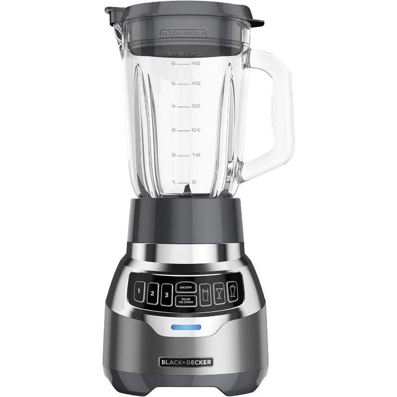 BLACK+DECKER BLACK+DECKER PowerCrush Digital Blender with Quiet Technology, Stainless Steel, BL1300DG-T