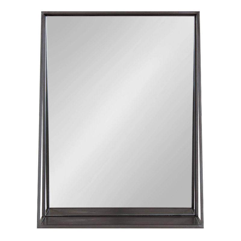 18" x 24" Lintz Metal Framed Wall Mirror with Shelf, Modern Decor - Kate & Laurel All Things Decor