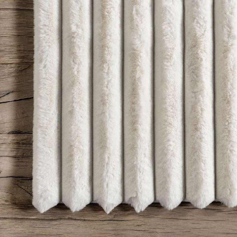 nuLOOM 5' x 8' Cozy Plush SuperiorWash Area Rug, Machine Washable, Non-Slip, Soft Fluffy Shag Carpet for Living Room Bedroom Nursery, Kai Off-white