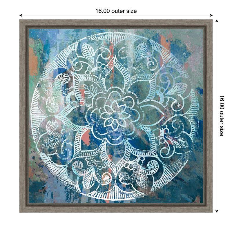 Amanti Art Indigo Medallion by Aimee Wilson Canvas Wall Art Print Framed 16 x 16-in.