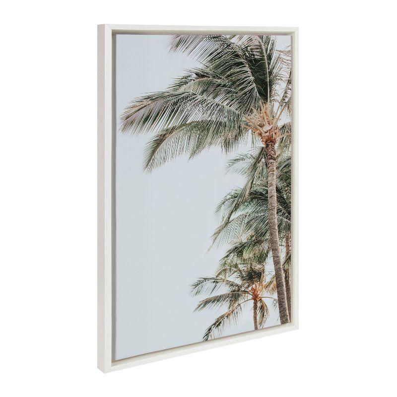 Kate and Laurel Sylvie Palm Trees Framed Canvas by Alicia Abla, 23x33, White