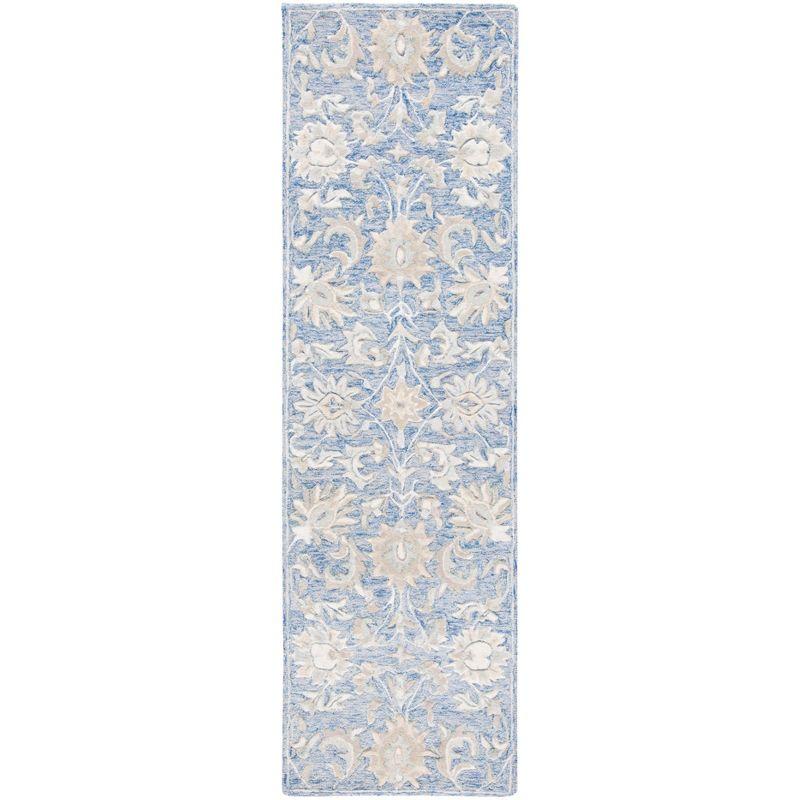 Glamour GLM624 Hand Tufted Indoor Runner - Blue/Beige - 2'3"x8' - Safavieh