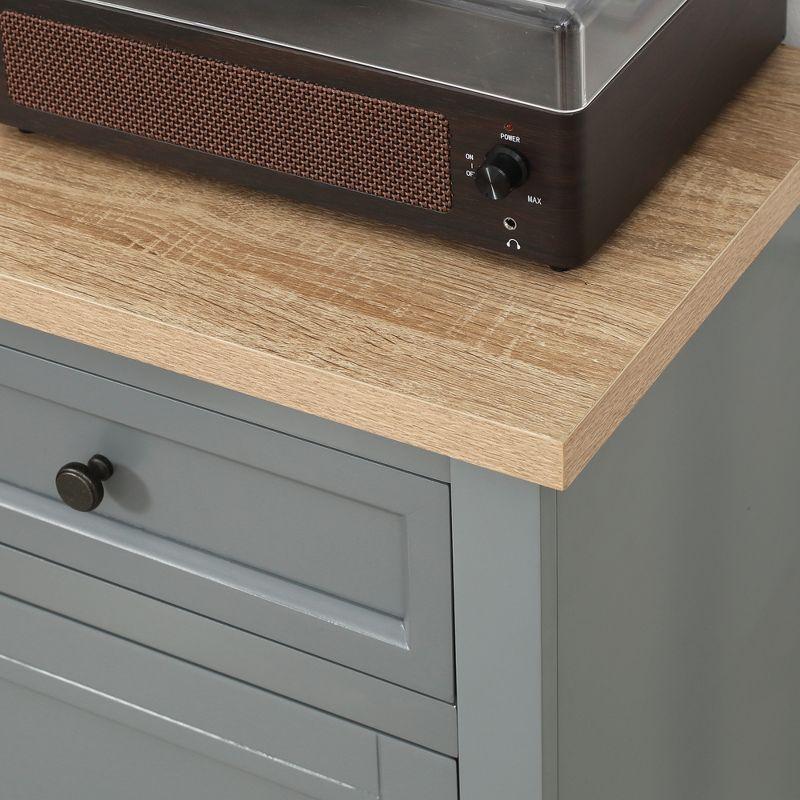 HOMCOM Sideboard Buffet Cabinet with Storage Drawers, 2 Door Kitchen Storage Cabinet with Adjustable Shelves, Coffee Bar for Living Room, Dark Gray