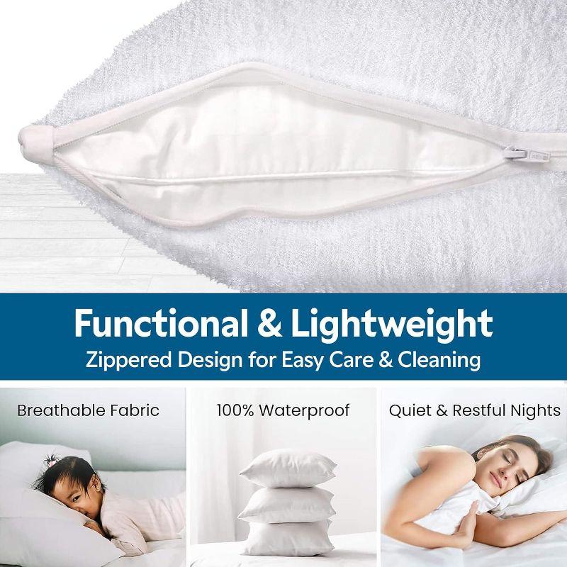 Guardmax - Bed Bug/Waterproof Terry Top Pillow Protector - Zippered - 2/PK - Standard