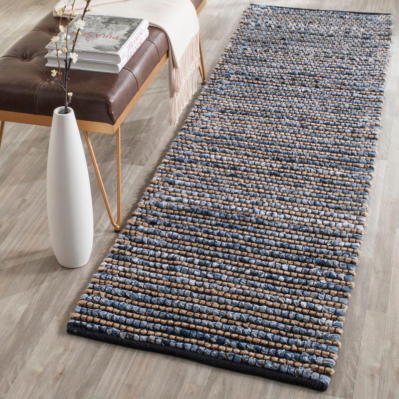 Cape Cod CAP365 Hand Woven Runner Rug - Blue - 2'3"x18' - Safavieh.