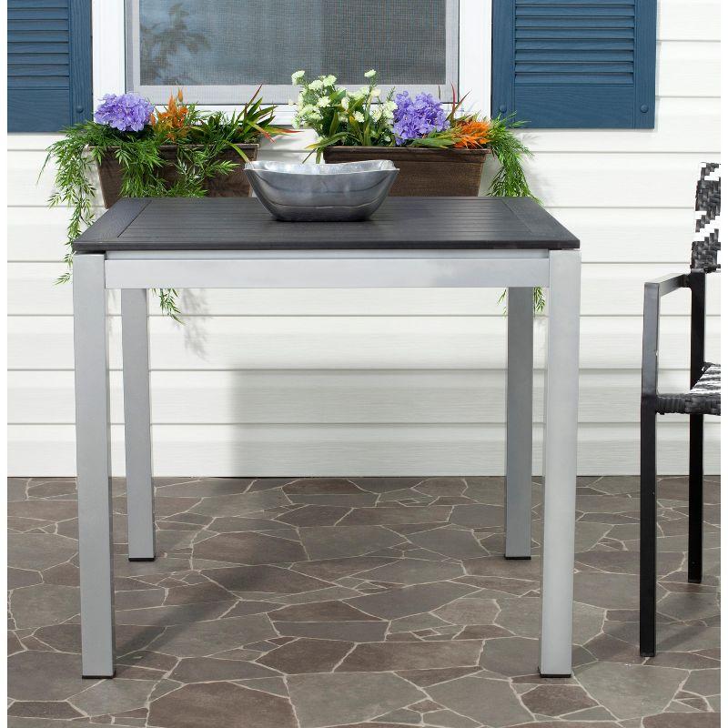 Onika 32" Black and Gray Aluminum Square Dining Table