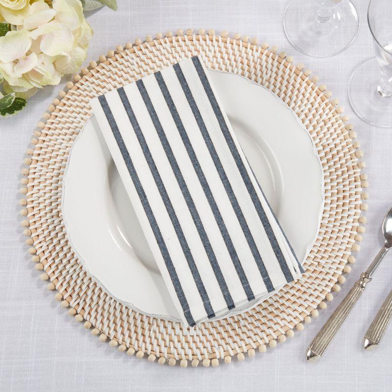 Saro Lifestyle Cotton Striped Napkins (Set of 4)