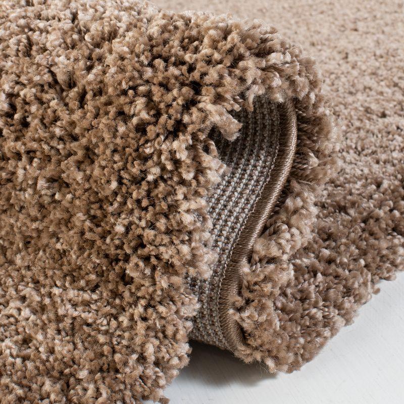 Milan Shag SG180 Power Loomed Indoor Accent Rug - Dark Beig - 3'x3' - Safavieh