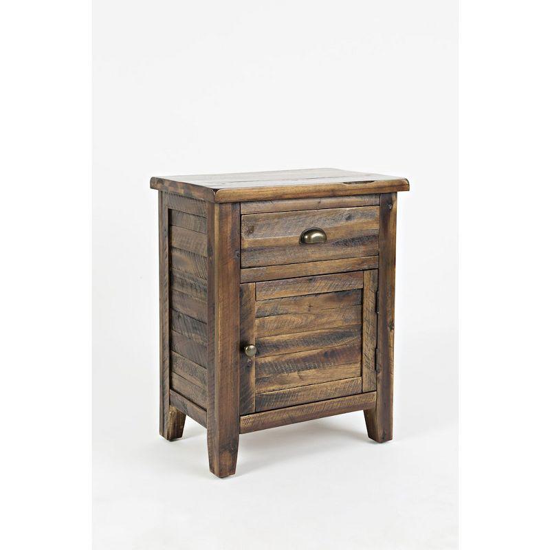 Jofran,Artisan's Craft Rustic Farmhouse Distressed Solid Wood Accent Table- Gray Color