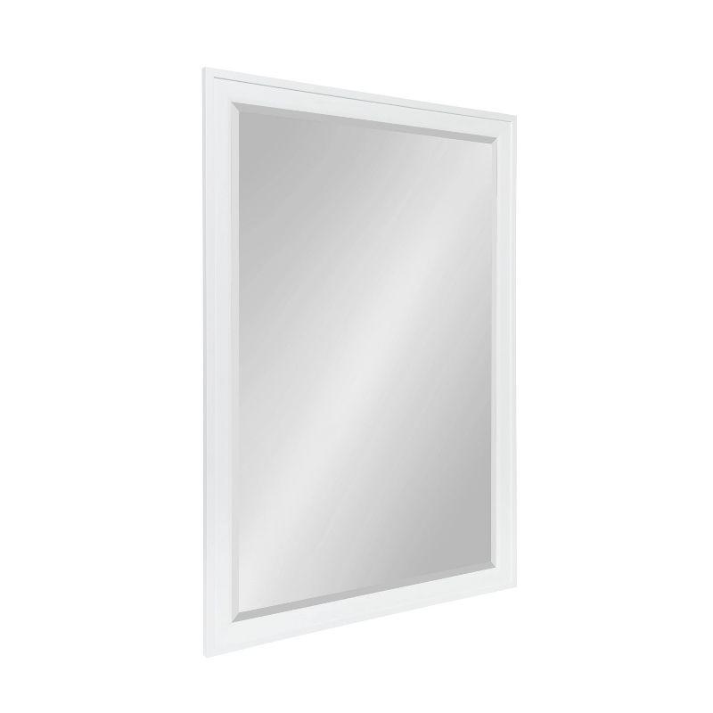 27.5" x 39.5" Bosc Rectangle Wall Mirror White - DesignOvation: Polystyrene Frame, No Assembly Required