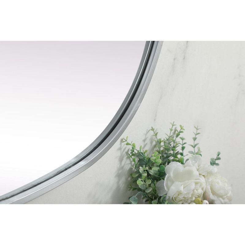 Sabine Metal Curved Oval Wall Mirror