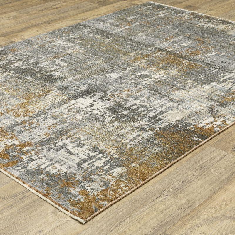 Oriental Weavers Hayden HAY06 Grey/ Gold Indoor Area Rug - 3'3" x 5'