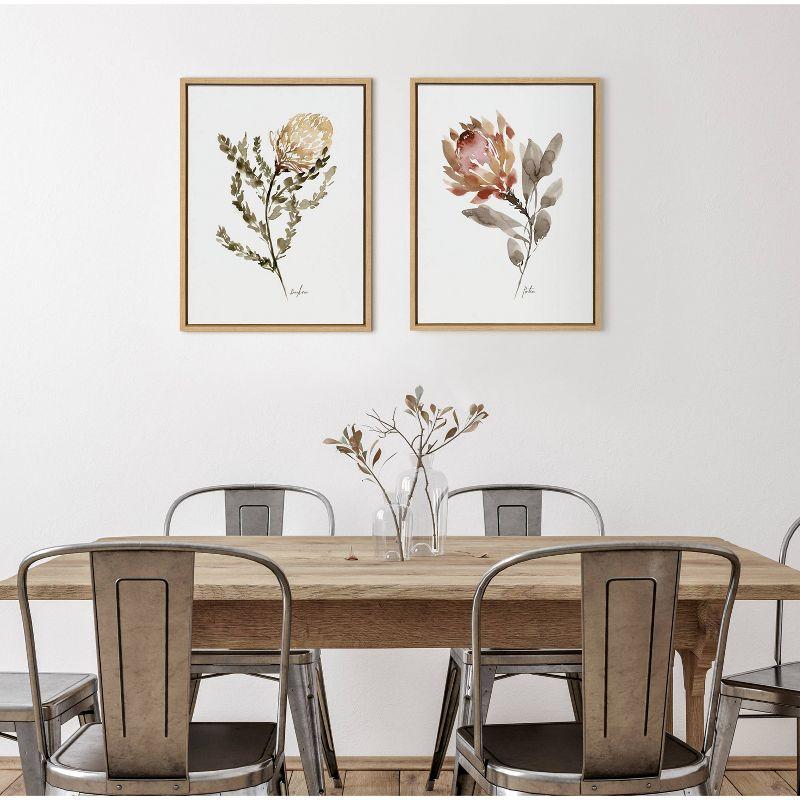 Sylvie Wild King Protea Framed Canvas by Sara Berrenson - Kate & Laurel All Things Decor