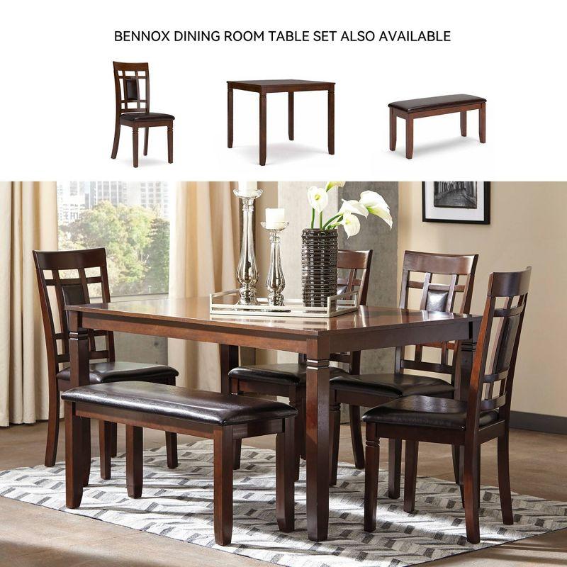 Bennox Counter Height Dining Table Set Brown: Faux Leather Stools, 5-Piece - Signature Design by Ashley