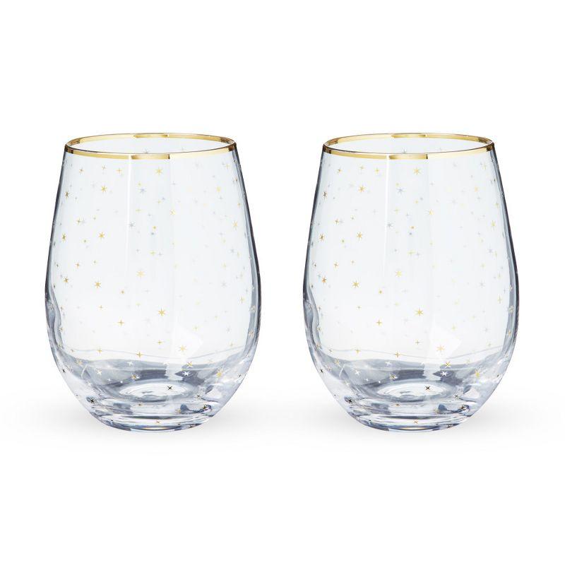 Starlight 18oz. Stemless Wine Glass Set (Set of 2)