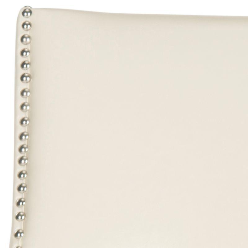 Afton 20"H Side Chair with Nail Heads (Set of 2) - Flat Cream - Safavieh