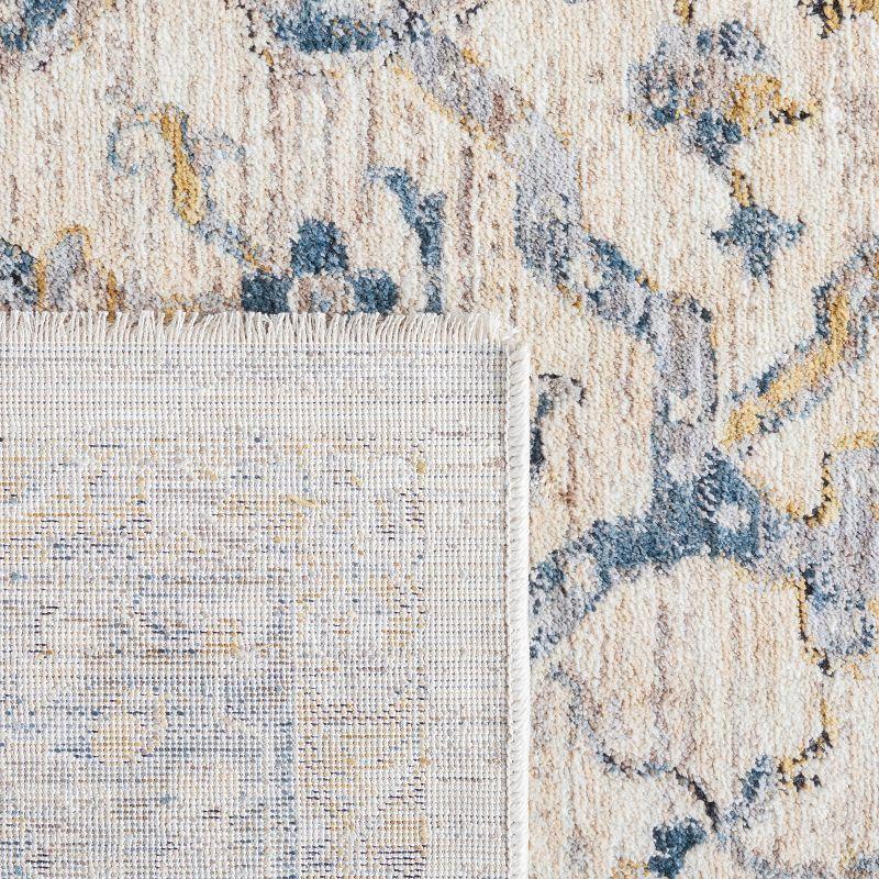 Valencia VAL566 Power Loomed Area Rug - Ivory/Blue - 6'4"x6'4"Square - Safavieh.