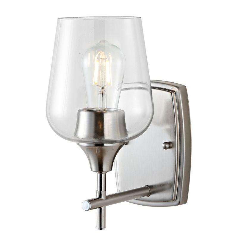 Valda Wall Sconce - Nickel/Clear - Safavieh