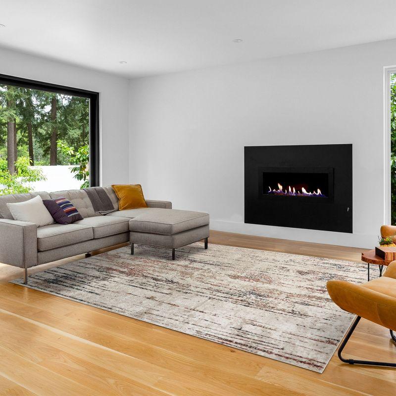 Gertmenian Heirloom Corah Modern Abstract Ivory Multi Polypropylene Area Rug