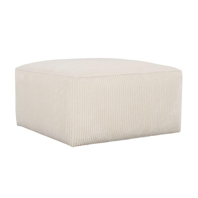 Christopher Knight Home Yzabella Modern Indoor Versatile Upholstered Square Ottoman, Beige
