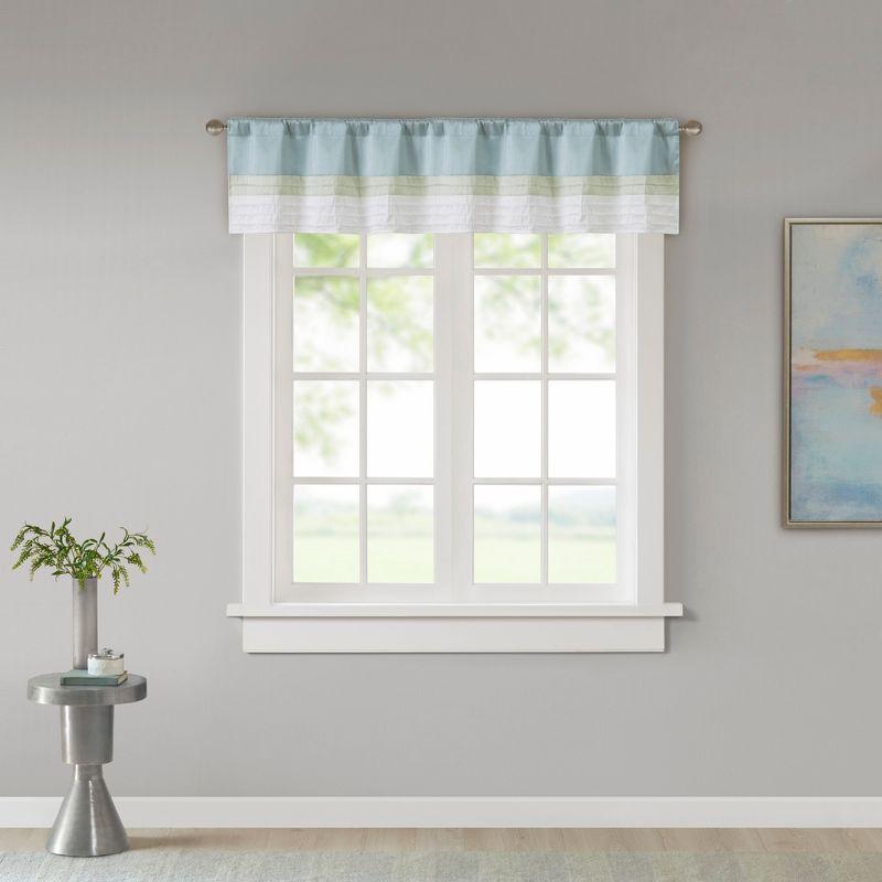 Madison Park Amherst Polyoni Pintuck Single Window Valance