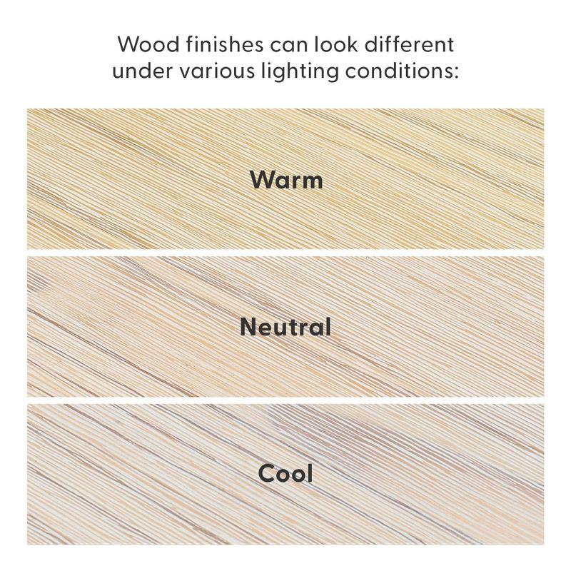 Plank+Beam 60" Modern Dining Table for 4, Solid Wood Rectangular Kitchen Table, White Wirebrush