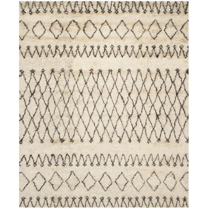 Casablanca CSB851 Hand Tufted Indoor Area Rug - Ivory/Dark Brown - 8'x10' - Safavieh