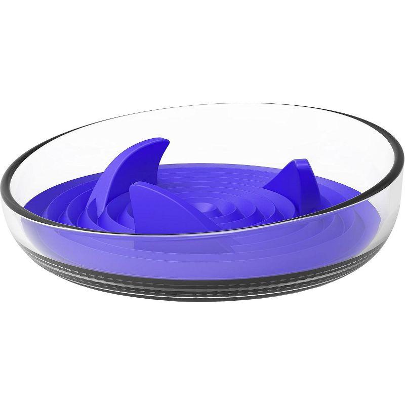 Pet Life 'Cirlicue' Shark Fin Shaped Modern Slow Feeding Pet Bowl