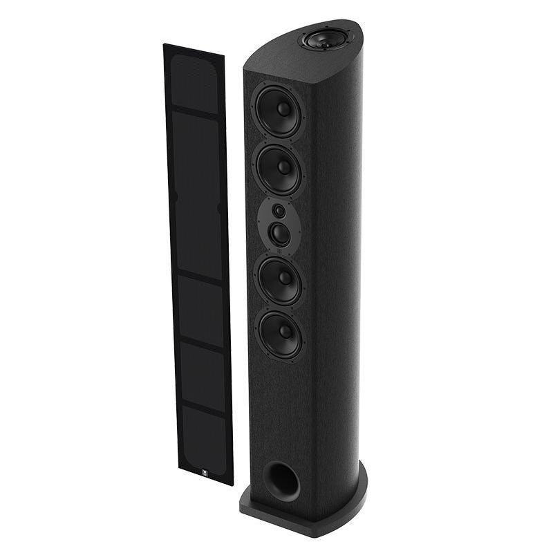 Black Wireless Floor-Standing Dolby Atmos Enabled Speaker