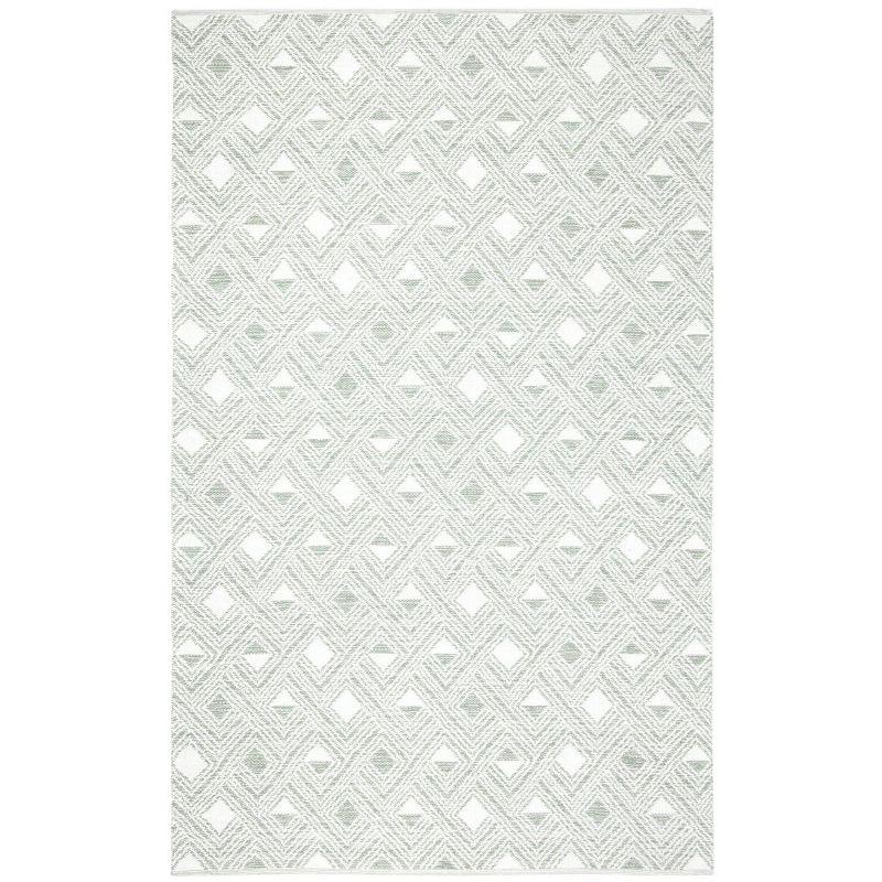 Montauk MTK614 Hand Woven Indoor Area Rug - Light Green/Ivory - 5'x8' - Safavieh.
