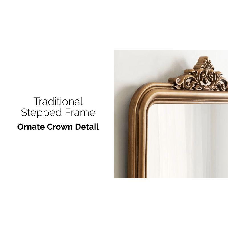 Kate & Laurel All Things Decor 24"x36" Kinsman Arch Wall Mirror Gold: Traditional Style, No Assembly Required