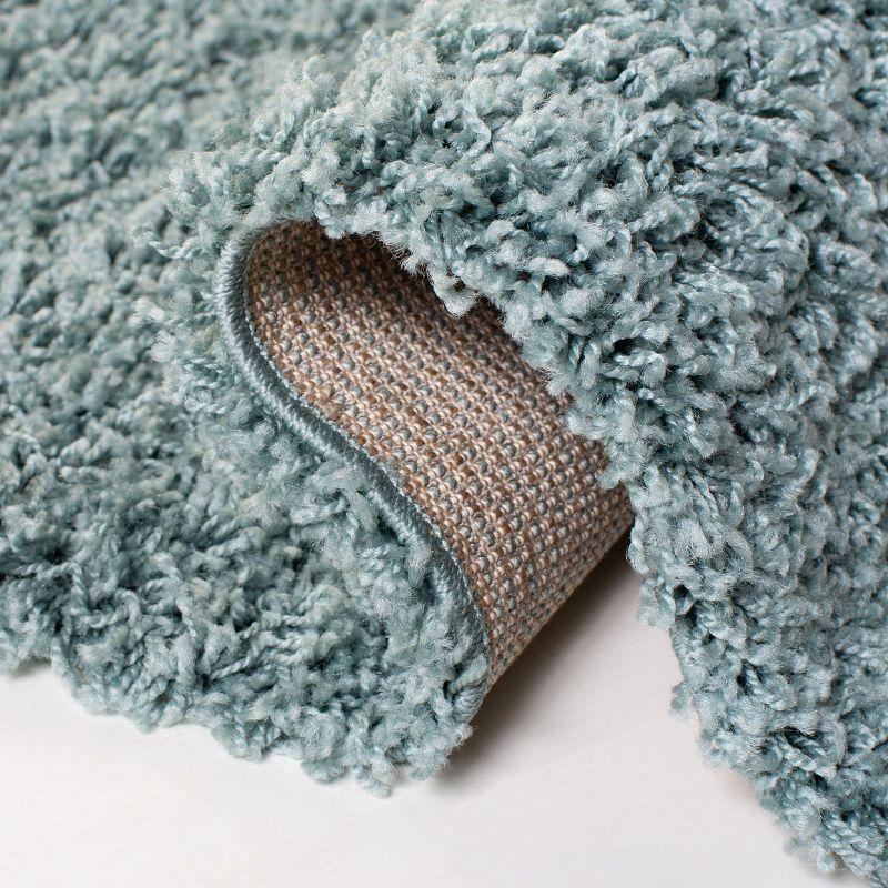 Athens Shag SGA119 Power Loomed Indoor Area Rug - Seafoam - 6'7"x6'7" - Safavieh