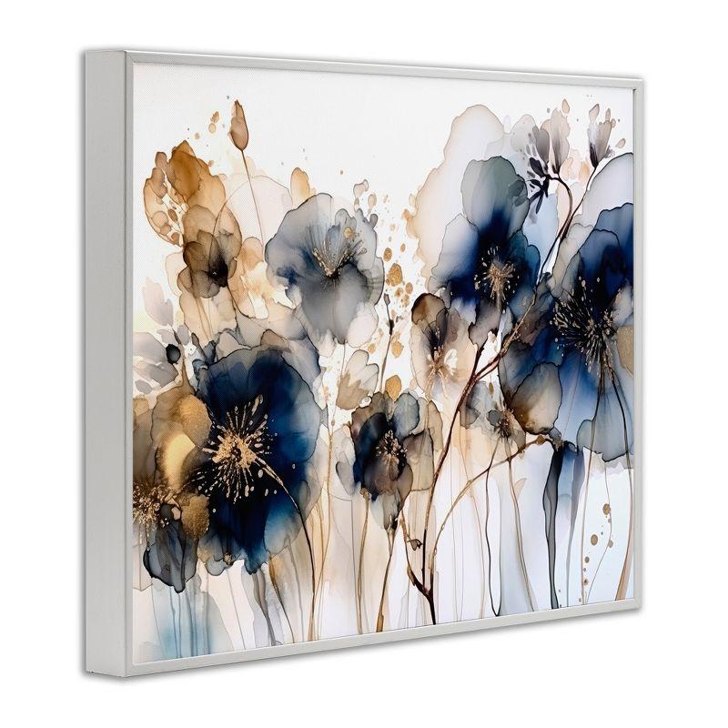 " Navy And Gold Abstraction " by LSR Design Studio