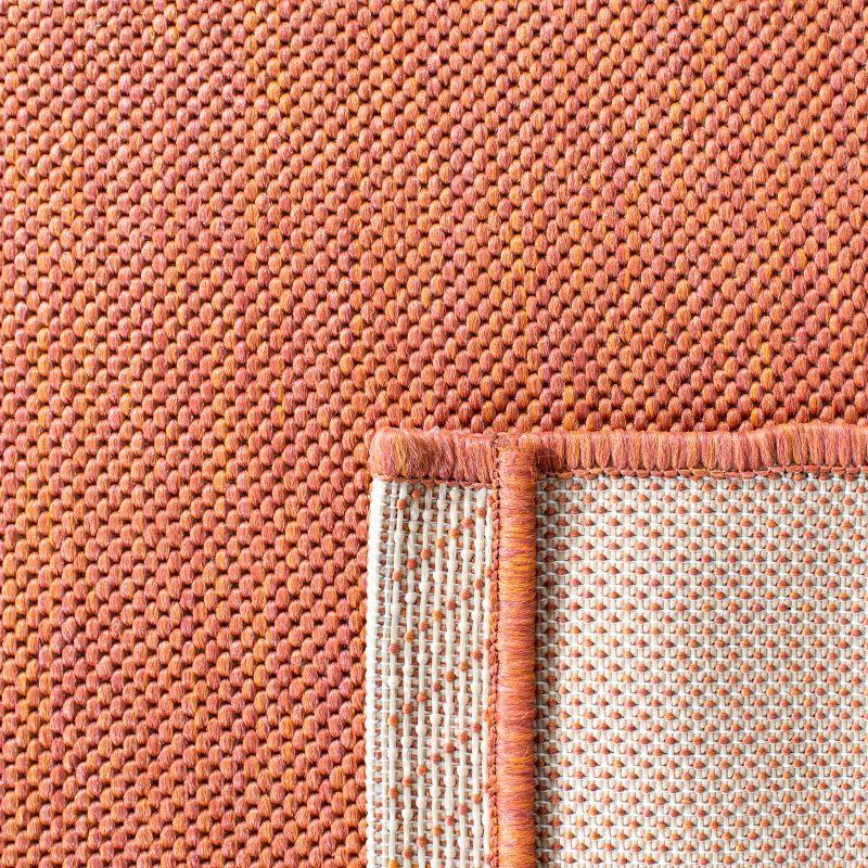 Courtyard CY6162 Power Loomed Indoor and Outdoor Area Rug - Beige/Terracotta - 5'3"x5'3" - Safavieh