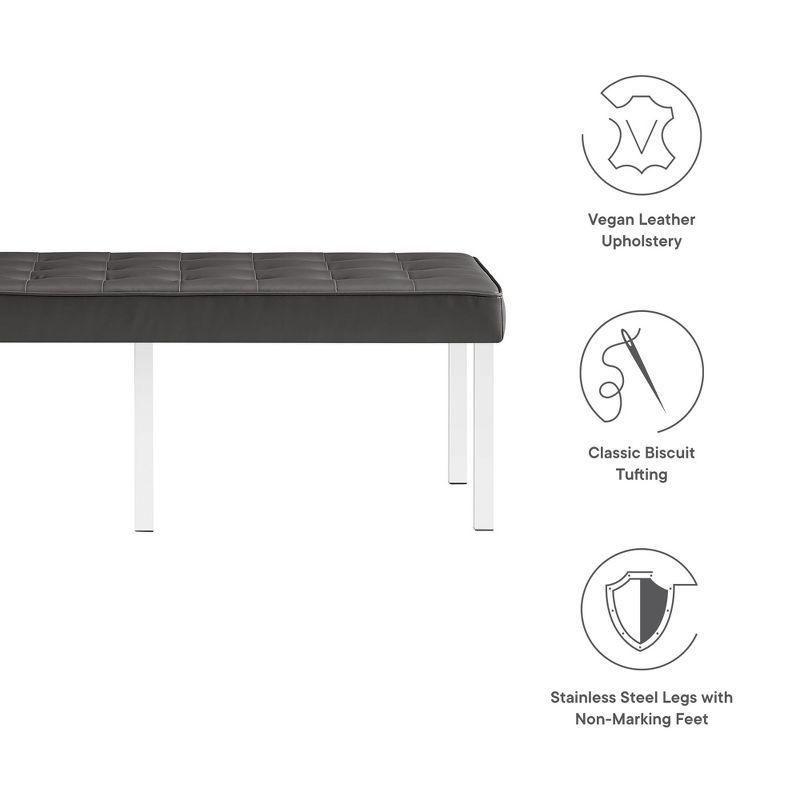 Modway Loft Tufted Vegan Leather Bench by Modway