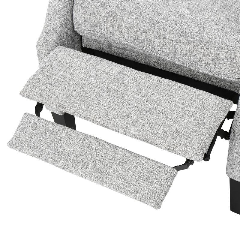 Wescott Traditional Press-Back Recliner Light Gray - Christopher Knight Home: Studded, Padded, Wingback