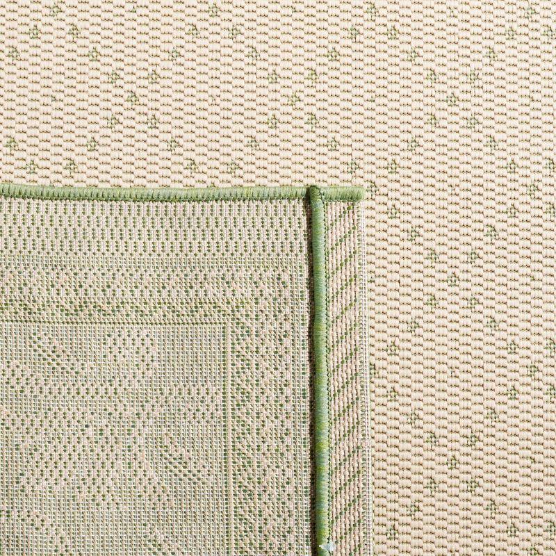Courtyard CY0901 Power Loomed Indoor and Outdoor Area Rug - Natural/Olive - 4'x5'7" - Safavieh