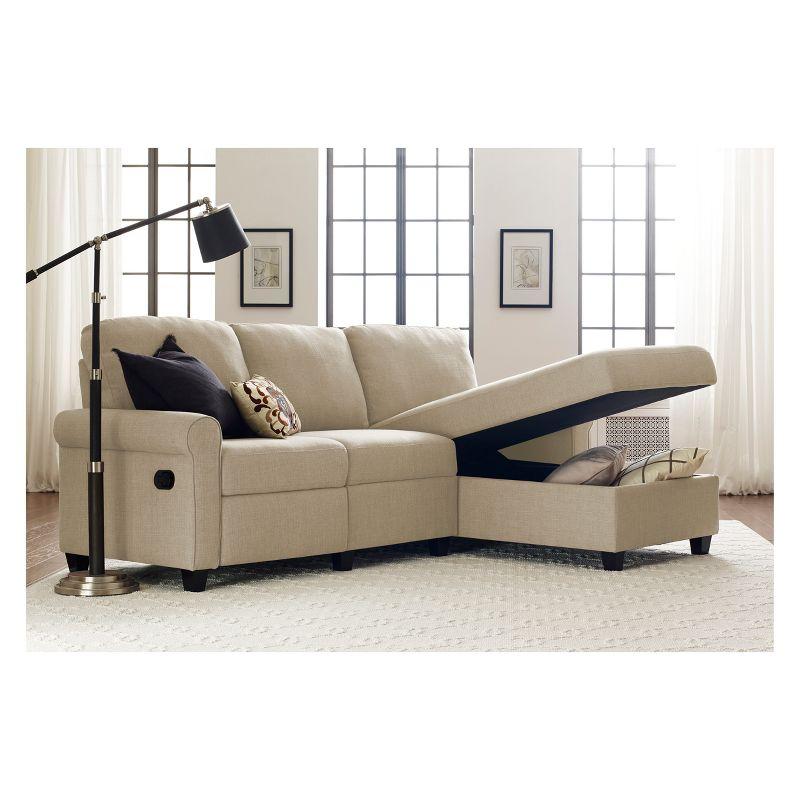 Serta Copenhagen Reclining Sectional Sofa with Storage Chaise
