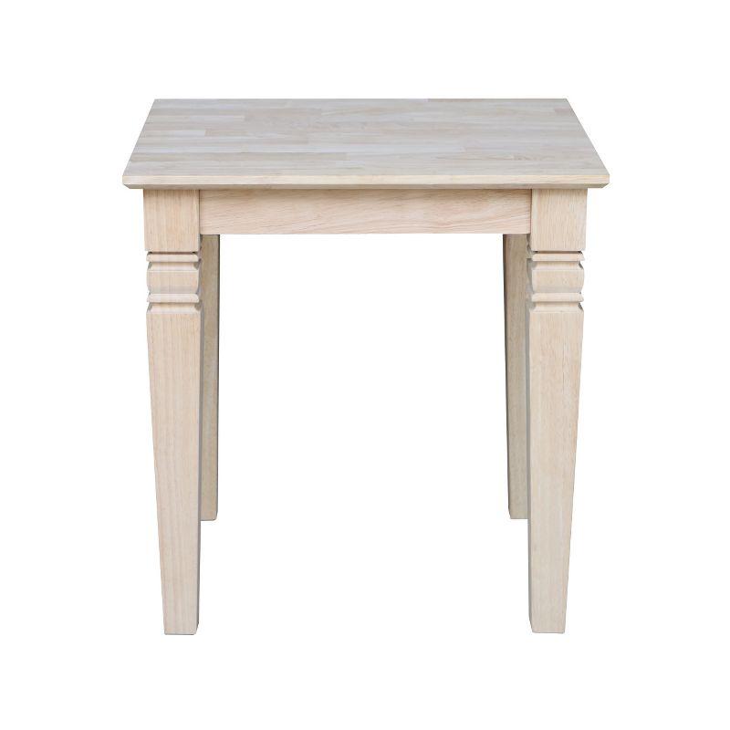 Classic Unfinished Parawood Java Square End Table