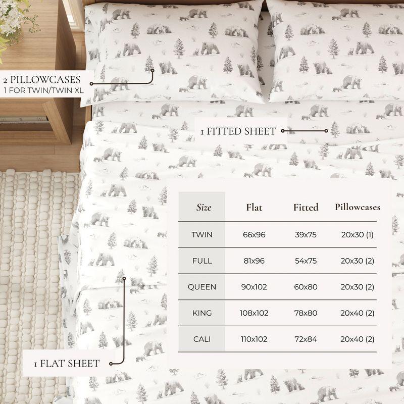 FreshFolds 100% Cotton Lodge Printed Flannel Sheet Set