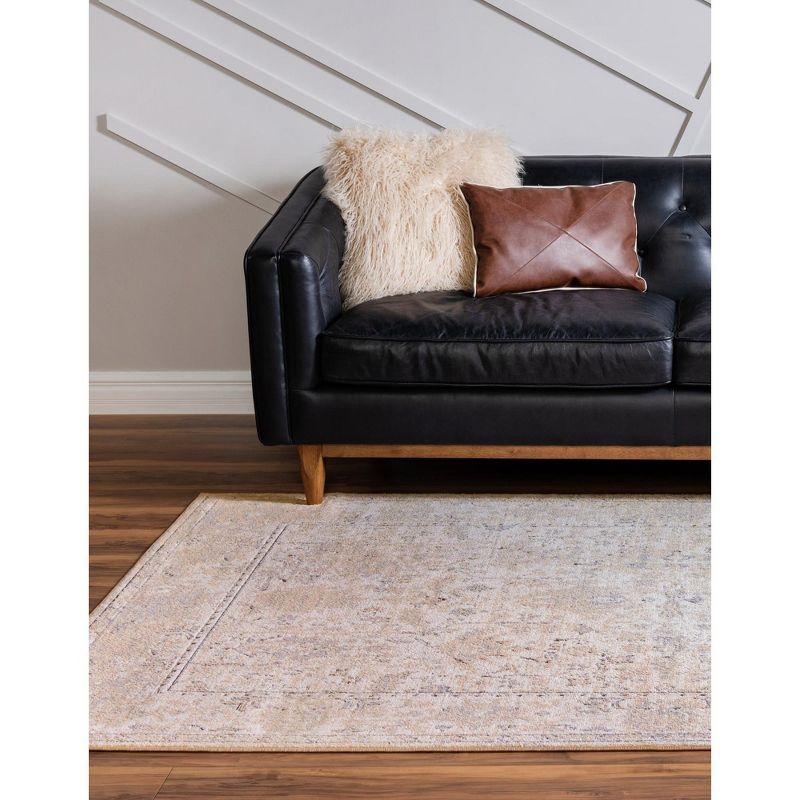 Unique Loom Portland Collection Area Rug - Central (7' 1" x 10' Rectangle Ivory/Gray)