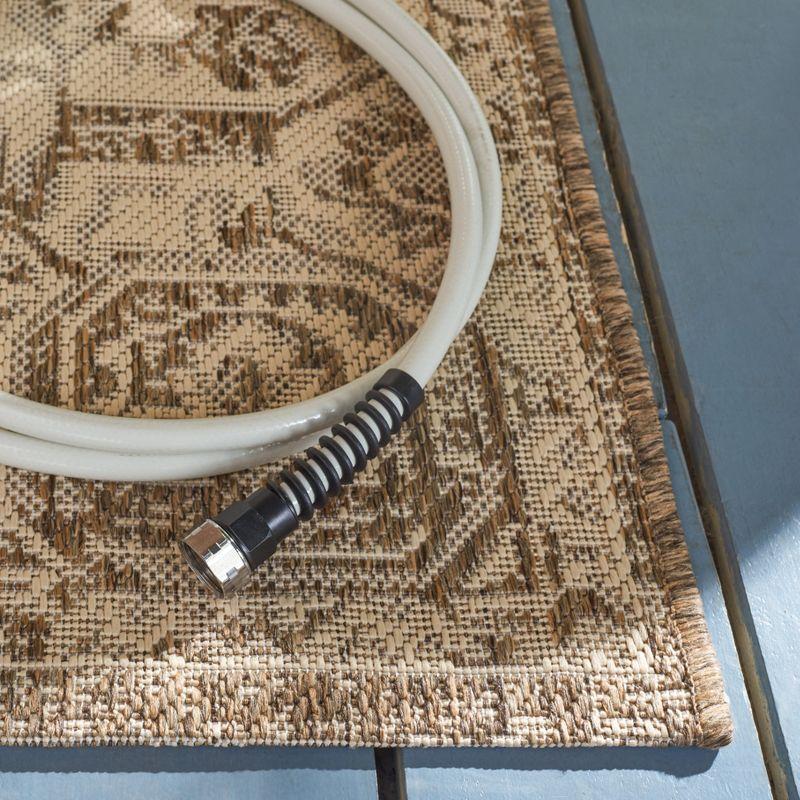 Beach House BHS138 Power Loomed Indoor/Outdoor Area Rug - Cream/Beige - 6'7"x9'2" - Safavieh