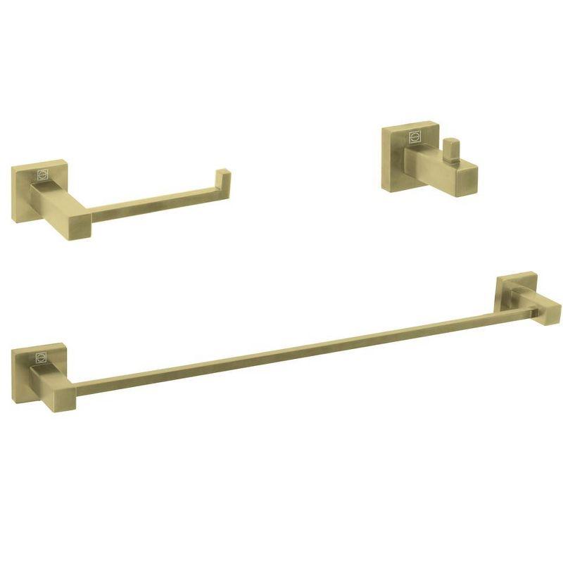 Elegant Lighting HWB-12S3HBGD Isla 3 - Piece Bathroom Hardware Set