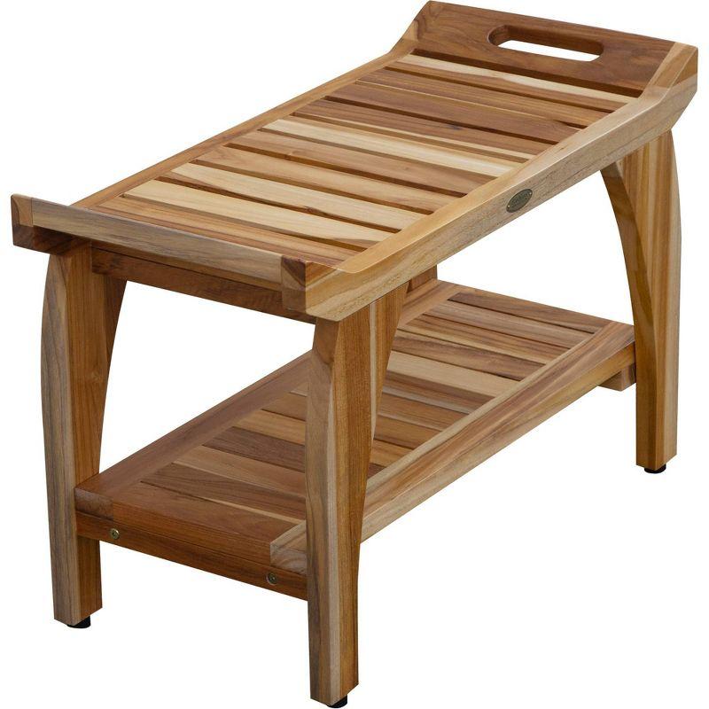 EcoDecors Tranquility by EcoDecors, Teak Shower Bench, Teak Bench Shower, Teak Shower Bench for Inside Shower, Teakwood Shower Bench