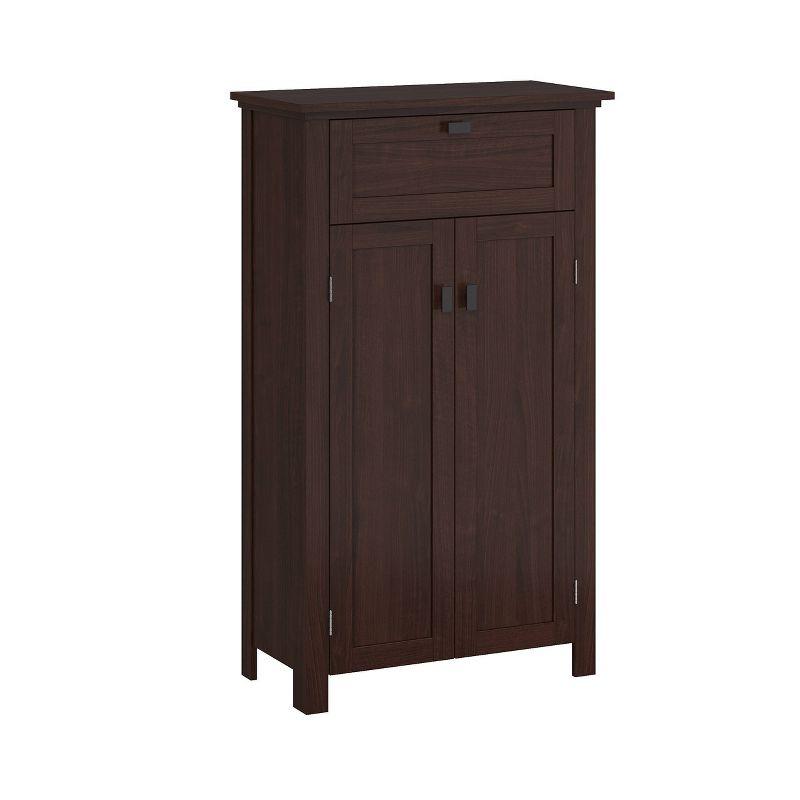 Hayward 43'' Dark Woodgrain Adjustable Shelving Living Room Cabinet