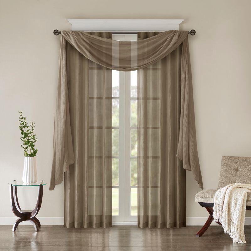 Harper Solid Crushed Curtain Panel Pair