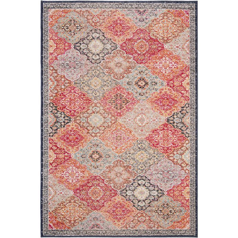 Reversible Red Synthetic Flat Woven Indoor/Outdoor Rug