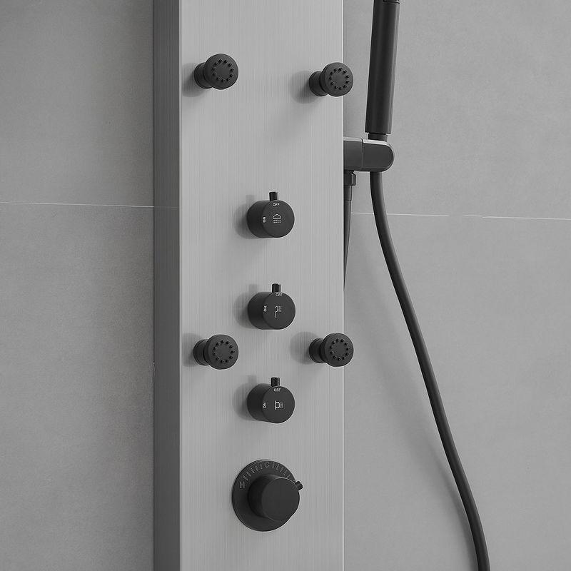 BWE 6-Shower Rain Shower Tower Shower Panel System with Rainfall Shower Head and Shower Wand