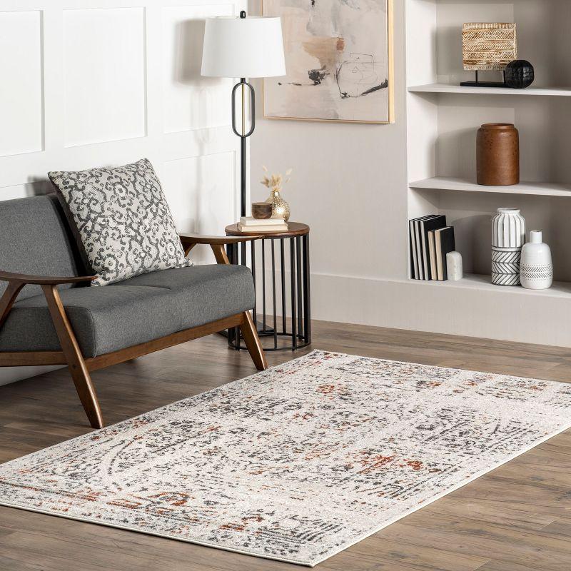 Nuloom Arlena Oriental/Persian 5x8 Indoor Area Rug for Living Room Bedroom Dining Room Kitchen, Red/Ivory